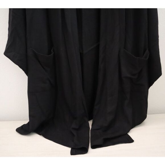 HB by Hale Bob RB5060 Women's Sz Large Black Open Front Oversized Cardigan - Picture 8 of 9